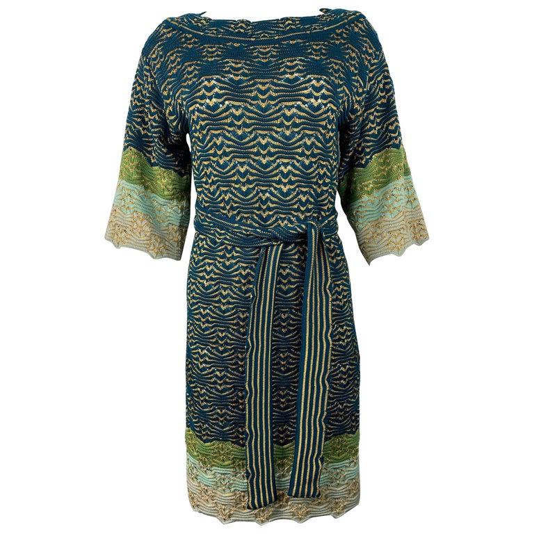 white christmas dresses M Missoni Crochet Knit Mini Dress main image 1