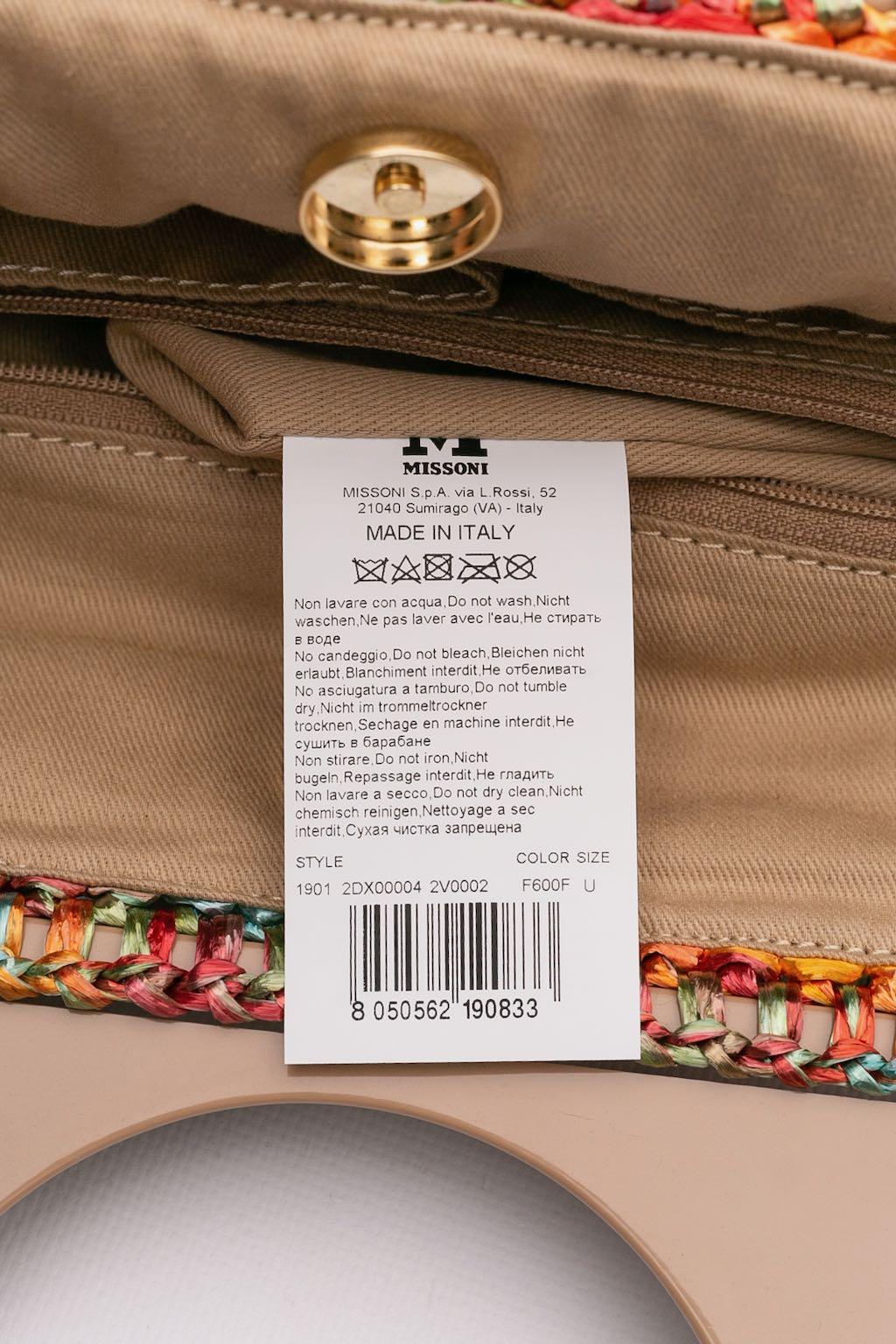 Missoni Multi-Color Raffia Bag For Sale 4