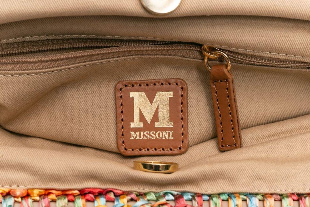 Missoni Multi-Color Raffia Bag For Sale 3