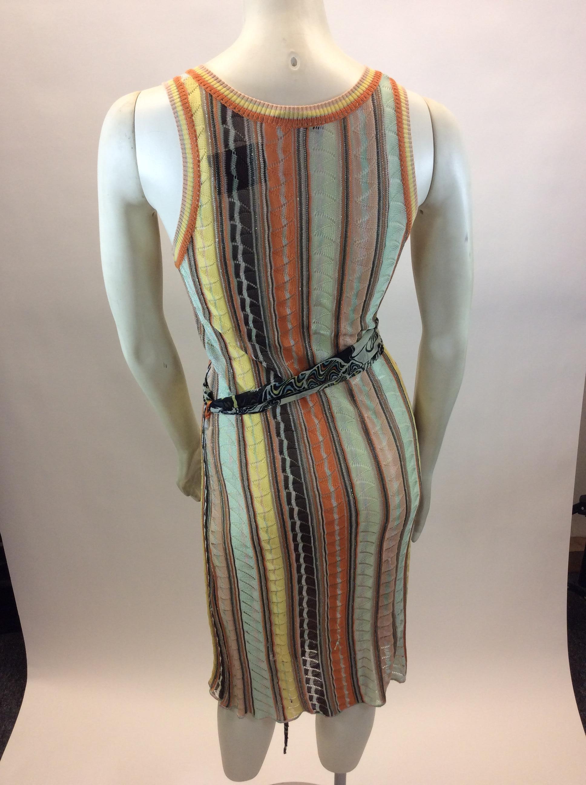 Gray Missoni Multi- Color Stripe Dress For Sale
