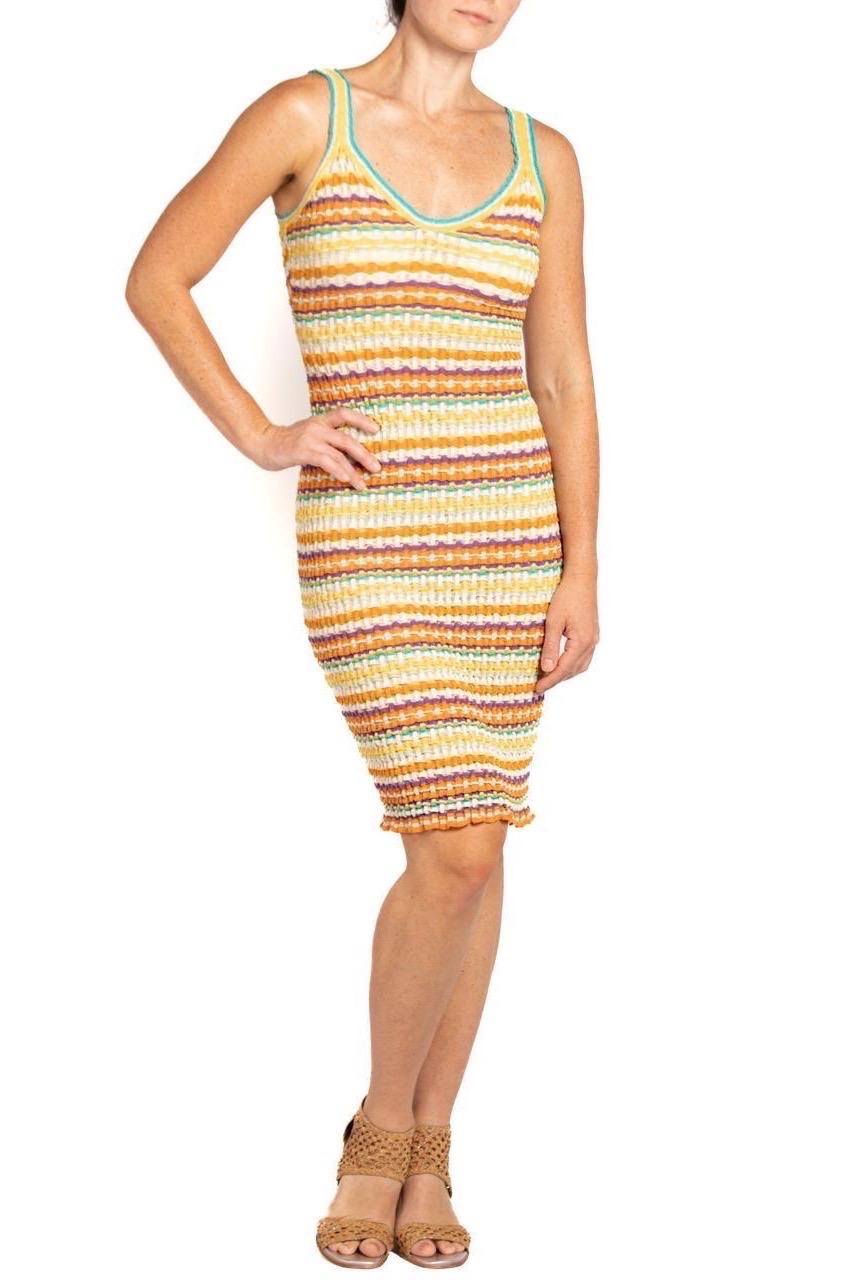 MISSONI Multi Colored Knit Stretch Dress For Sale 3