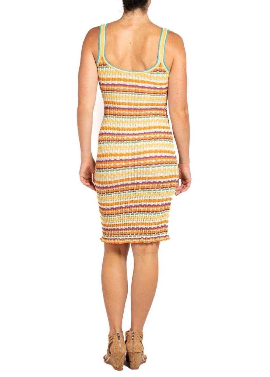 MISSONI Multi Colored Knit Stretch Dress For Sale 4