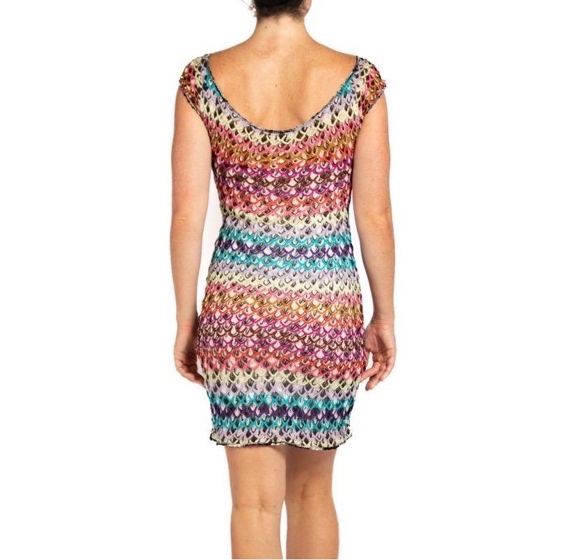 MISSONI Multi Colored Knit Stretchy Dress For Sale 3