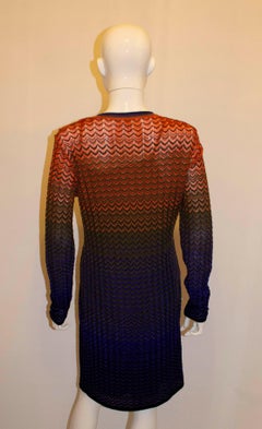MIssoni Multi Colour Knit Dress with V Neckline