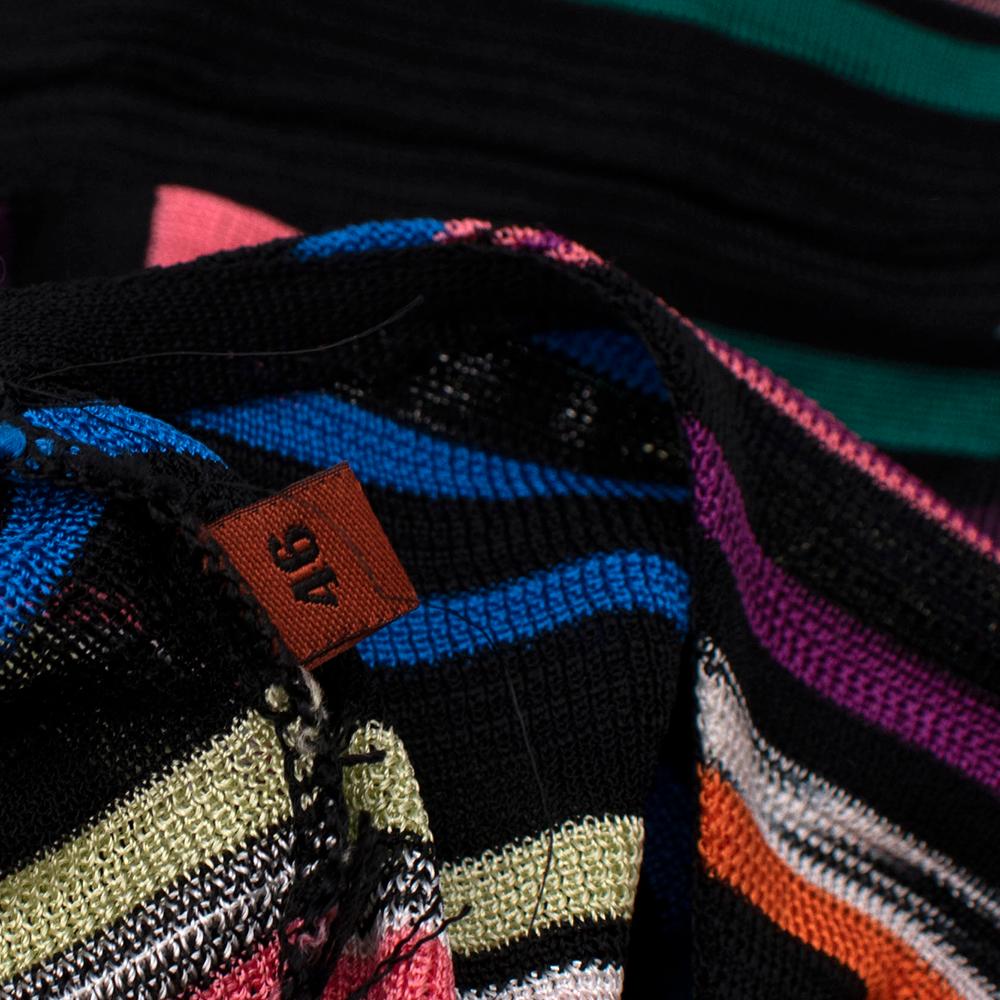 Missoni Multi-coloured Striped Knit Shift Dress - Size US 10 2