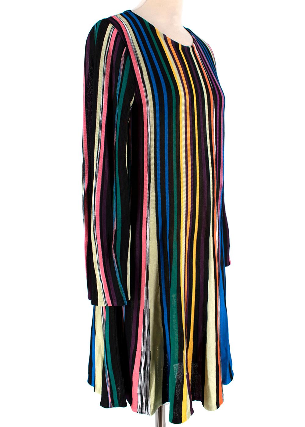 Missoni Multi-coloured Striped Knit Shift Dress - Size US 10 3