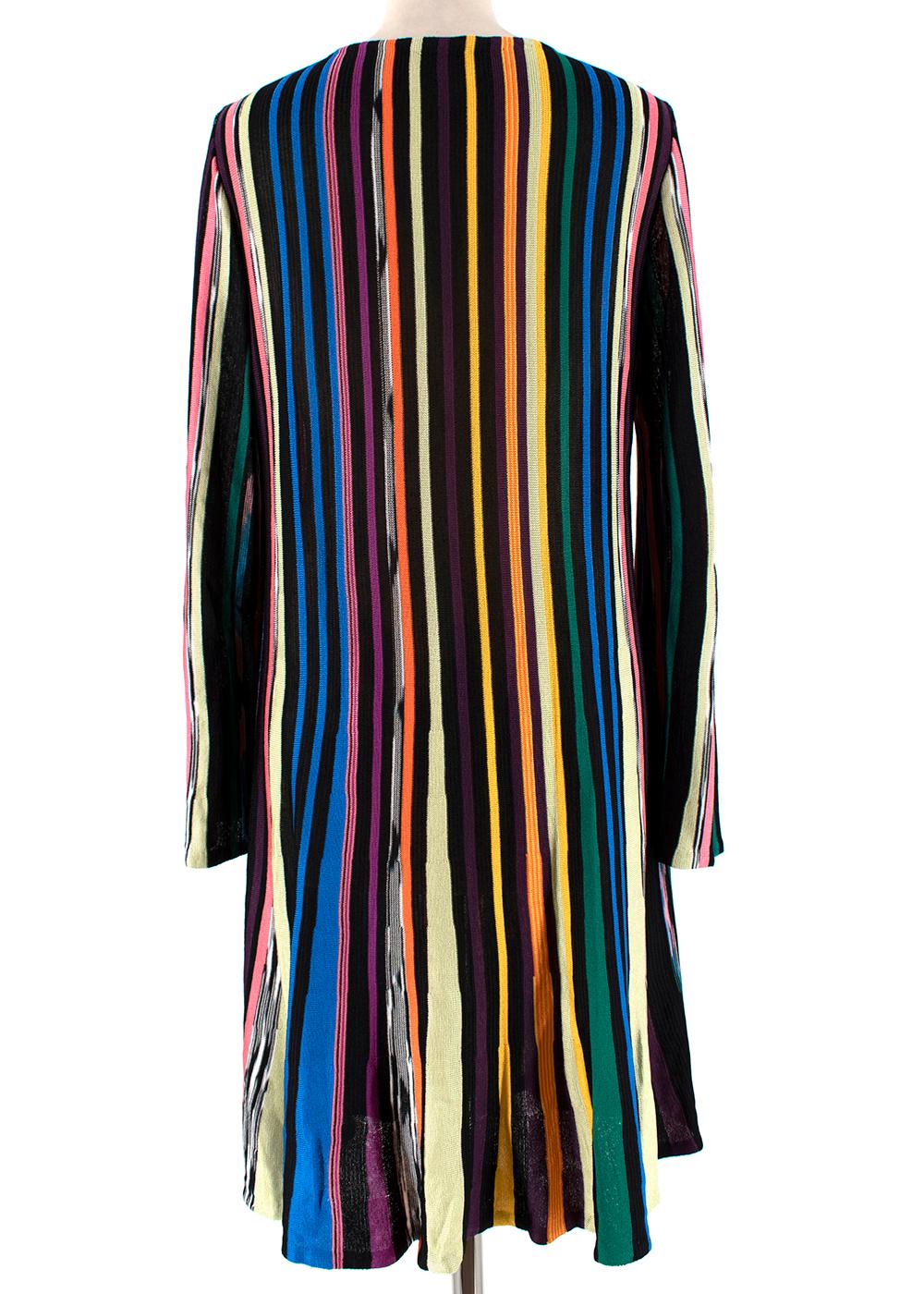 Missoni Multi-coloured Striped Knit Shift Dress - Size US 10 4