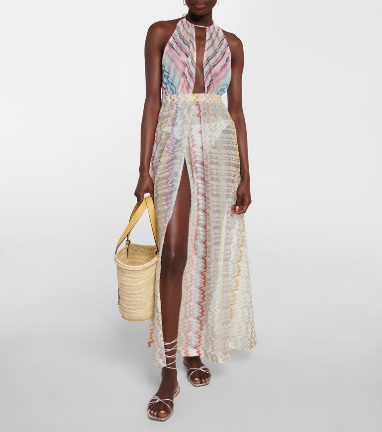 MISSONI multi viscose 2023 STRIPED and ZIGZAG HALTER KNIT MAXI Dress 42 M at 1stDibs MISSONI multi viscose 2023 STRIPED and ZIGZAG HALTER KNIT MAXI Dress 42 M at 1stDibs