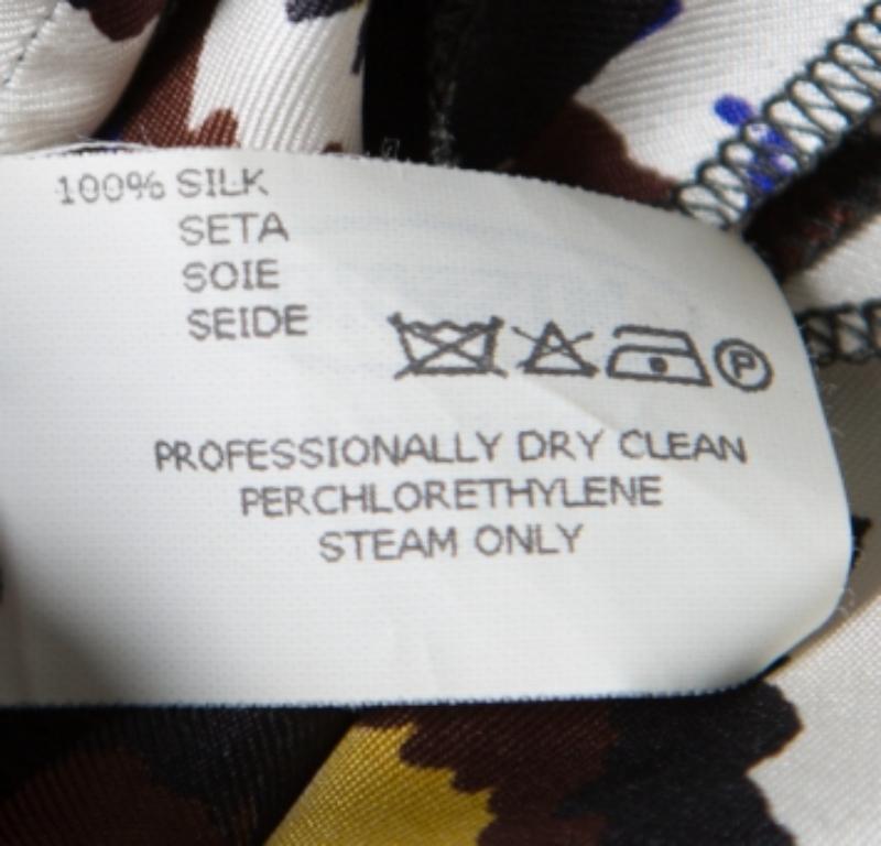 Missoni Pantalon large en soie imprimé abstrait multicolore M Bon état - En vente à Dubai, Al Qouz 2