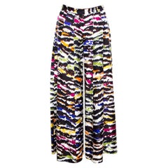 Missoni Multicolor Abstract Printed Silk Wide Leg Pants M