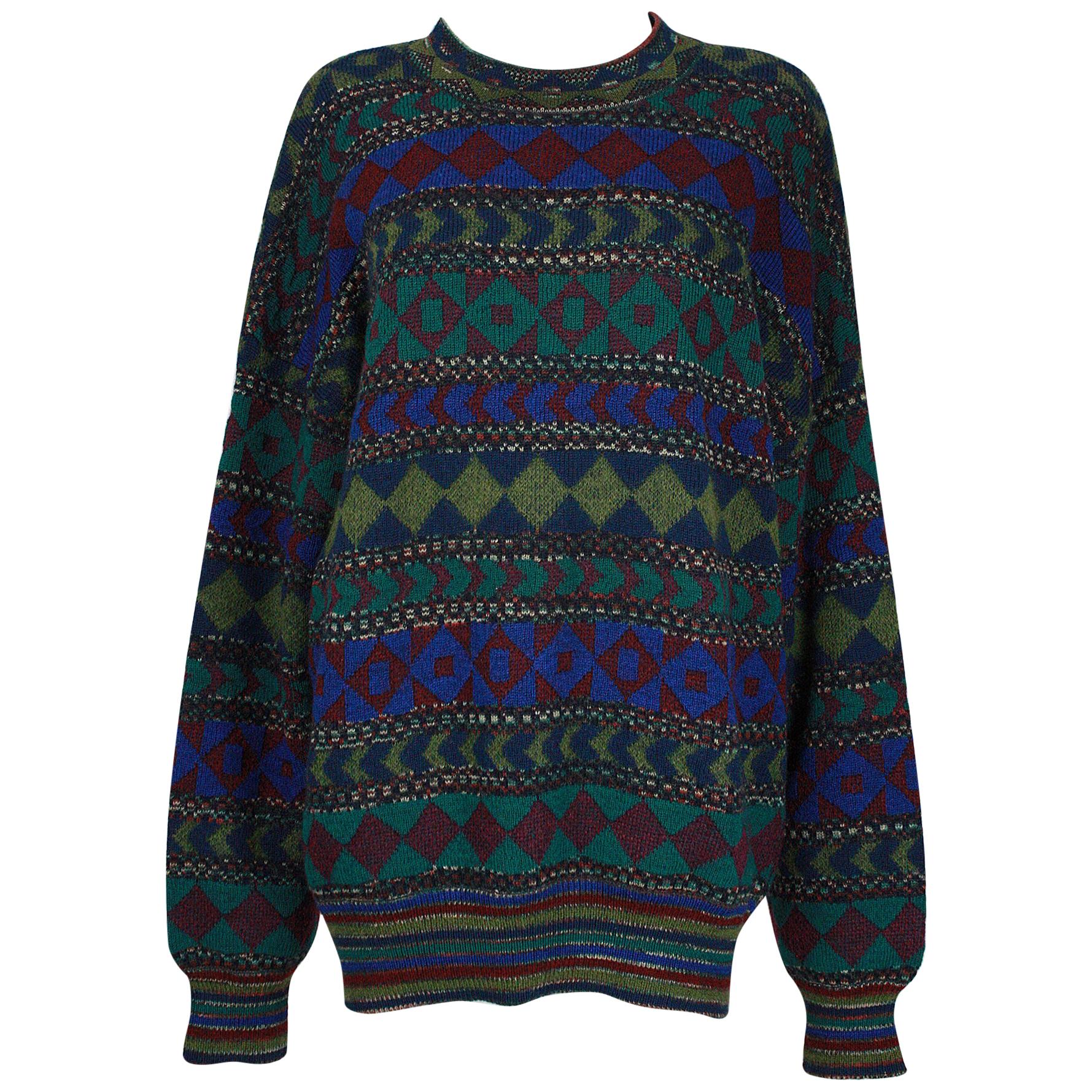 Missoni Multicolor Abstract Sweater For Sale