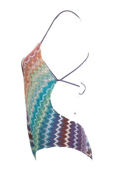 Missoni, multicolor bathing suit with zig zag print