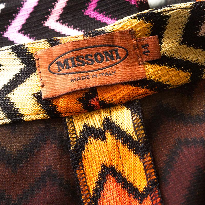 Women's Missoni Multicolor Chevron Pattern Knit Mini Shorts M