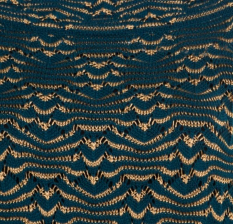 Mehrfarbiger Chunky Perforierter Strickpullover mit Bootsausschnitt von Missoni M im Angebot 1