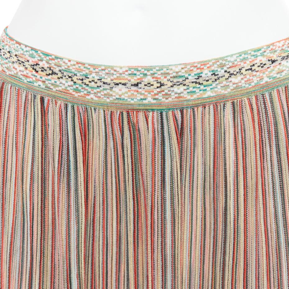 MISSONI multicolor cotton blend signature striped knit midi skirt IT42 M
Reference: KNLM/A00335
Brand: Missoni
Material: Cotton, Blend
Color: Multicolour
Pattern: Striped
Closure: Elasticated
Extra Details: Mismatched knitted waistband.
Made in: