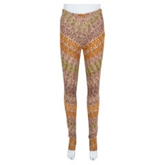 Missoni Multicolor Crocheted Knit Straight Leg Trousers S