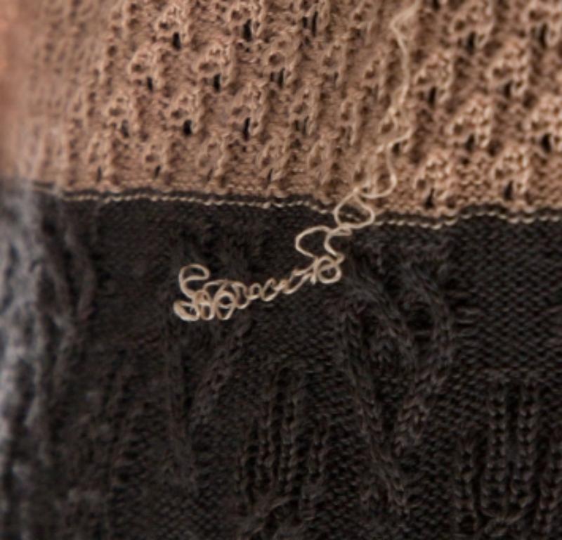 Missoni Multicolor Jacquard Eyelet Knit Cardigan M in vendita 3