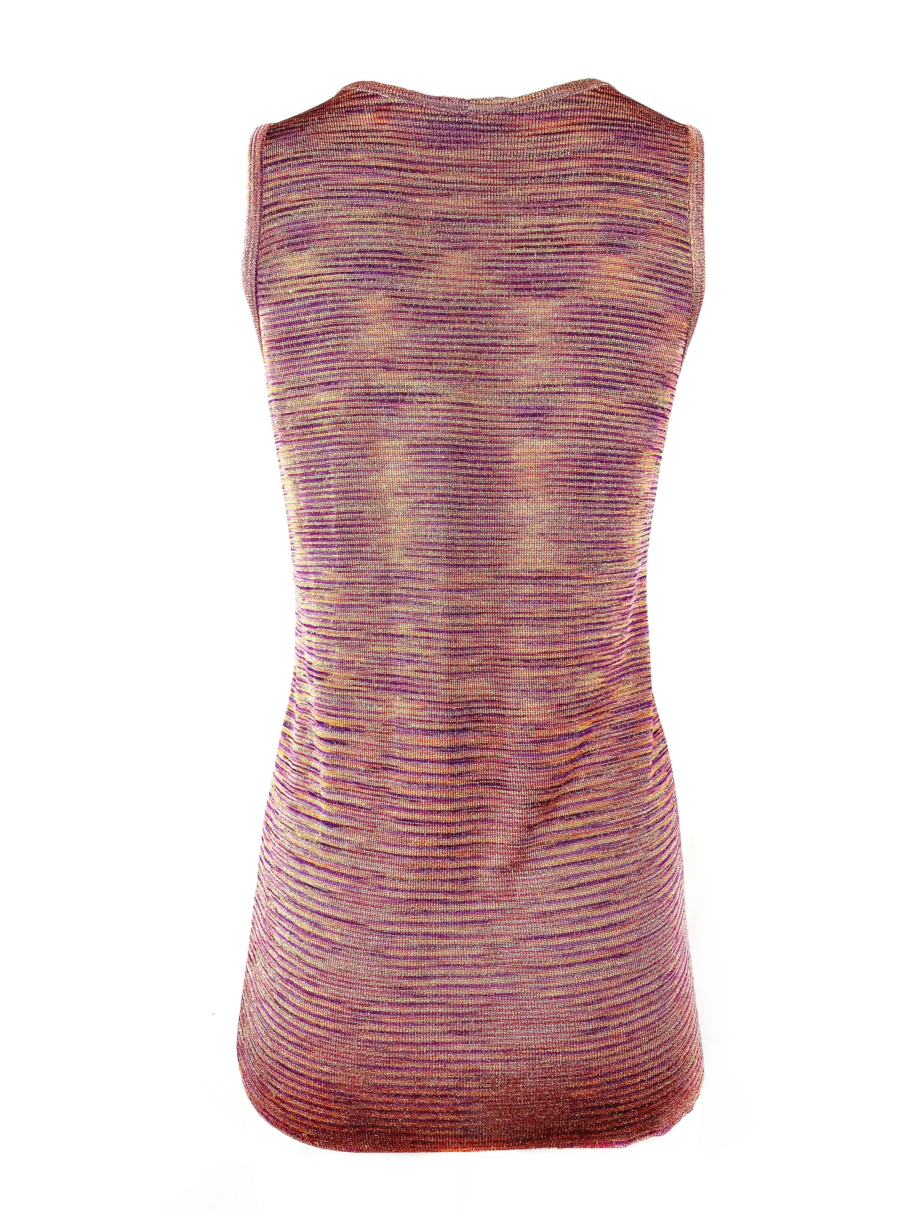 Missoni Multicolor Knit Sleeveless Top and Cardigan Set Size 40 For Sale 5