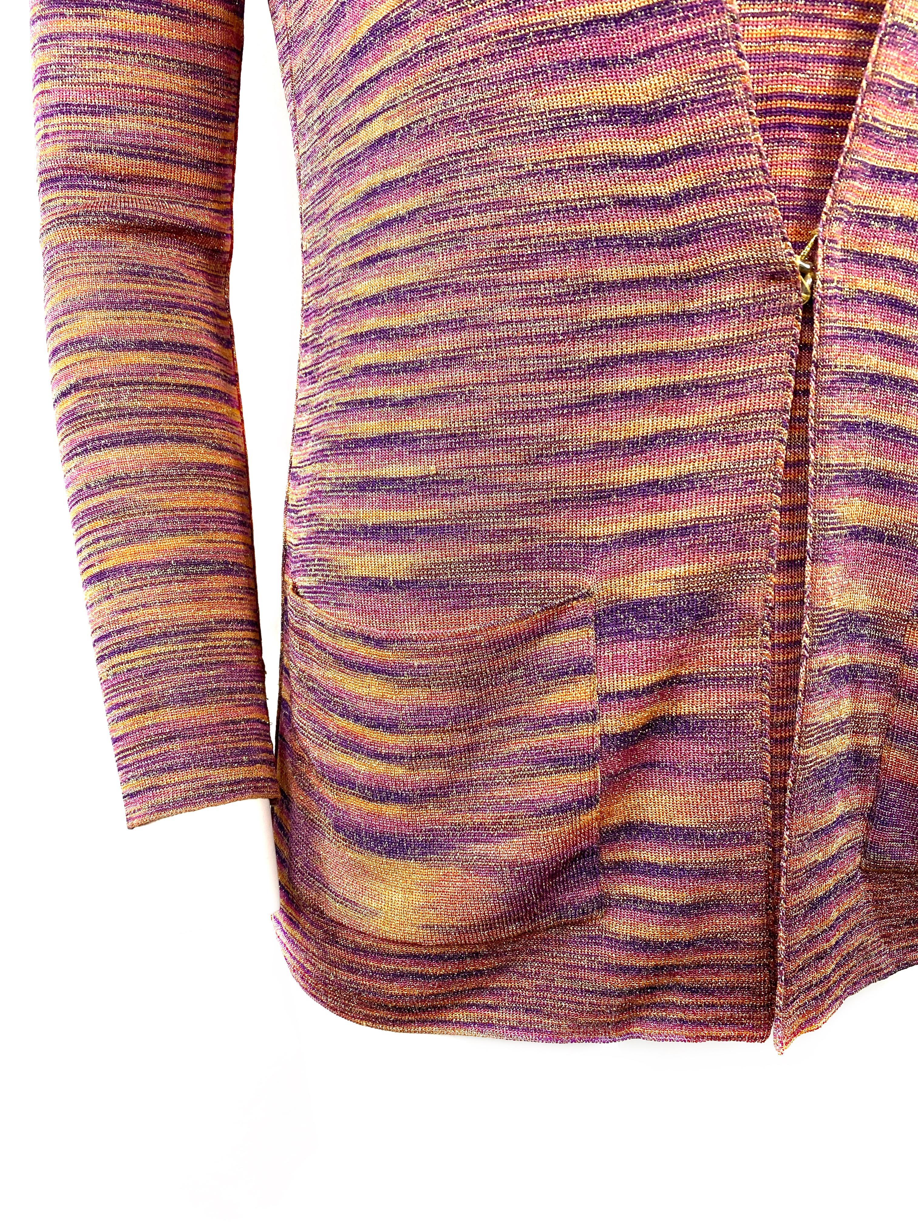 missoni striped multicolor knit cardigan