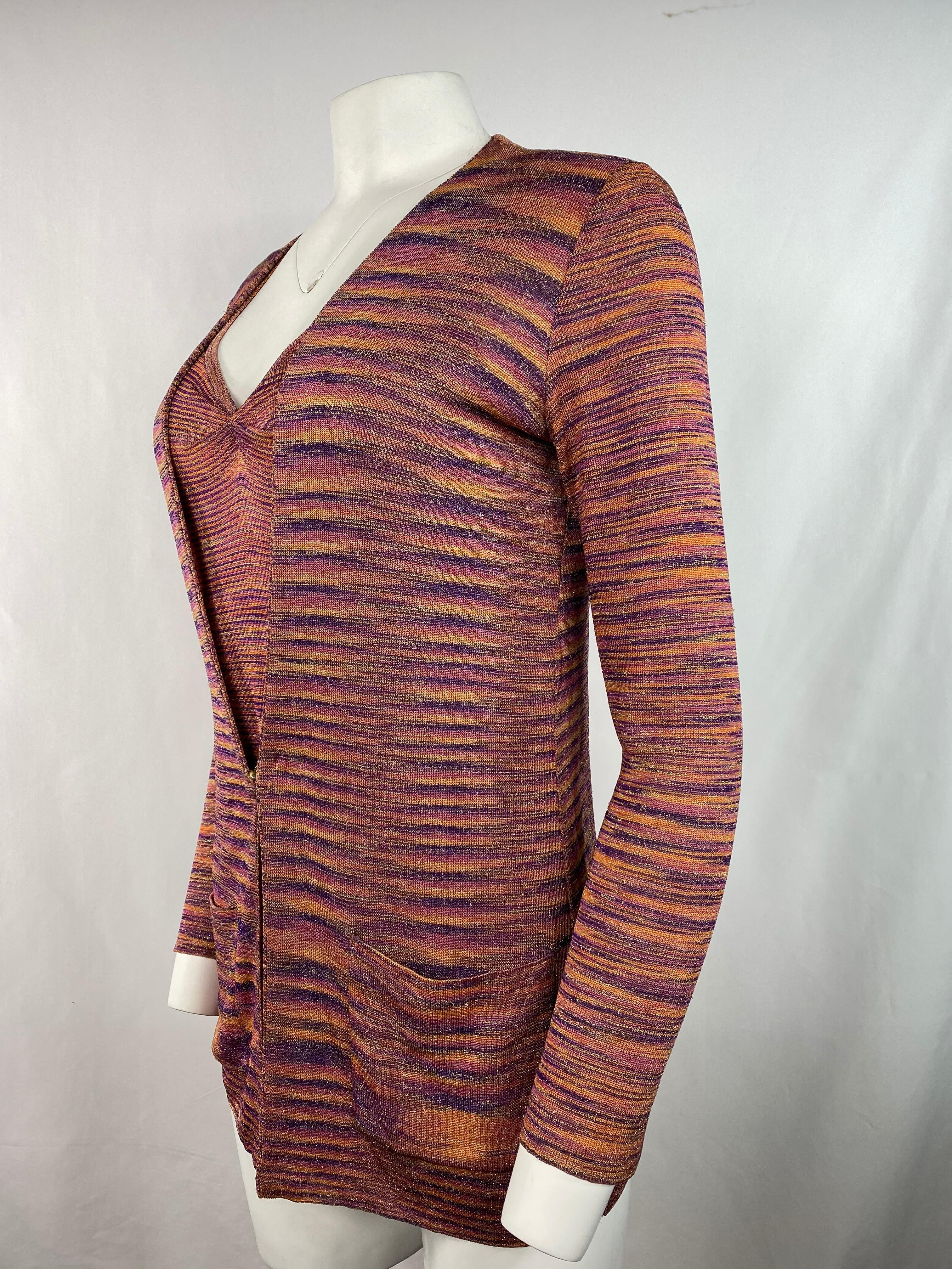 missoni metallic cardigan