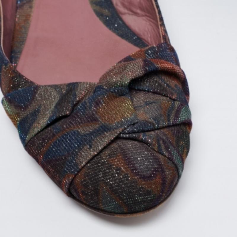 Missoni - Ballerines multicolores en tissu lurex - Taille 40,5 Pour femmes en vente