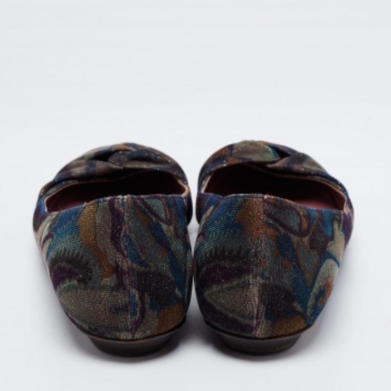 Missoni - Ballerines multicolores en tissu lurex - Taille 40,5 en vente 1