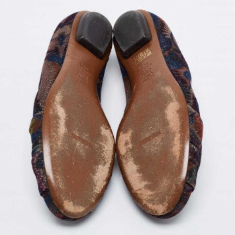 Missoni - Ballerines multicolores en tissu lurex - Taille 40,5 en vente 2