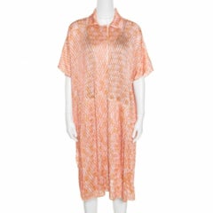 M Missoni - Kaftano in maglia jacquard a motivi multicolore con bottoni sul davanti M