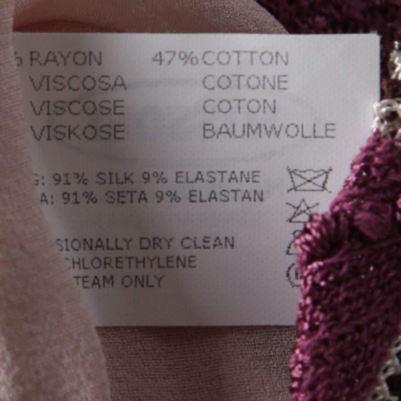Women's Missoni Multicolor Patterned Knit Draped Sleeveless Dress M For Sale