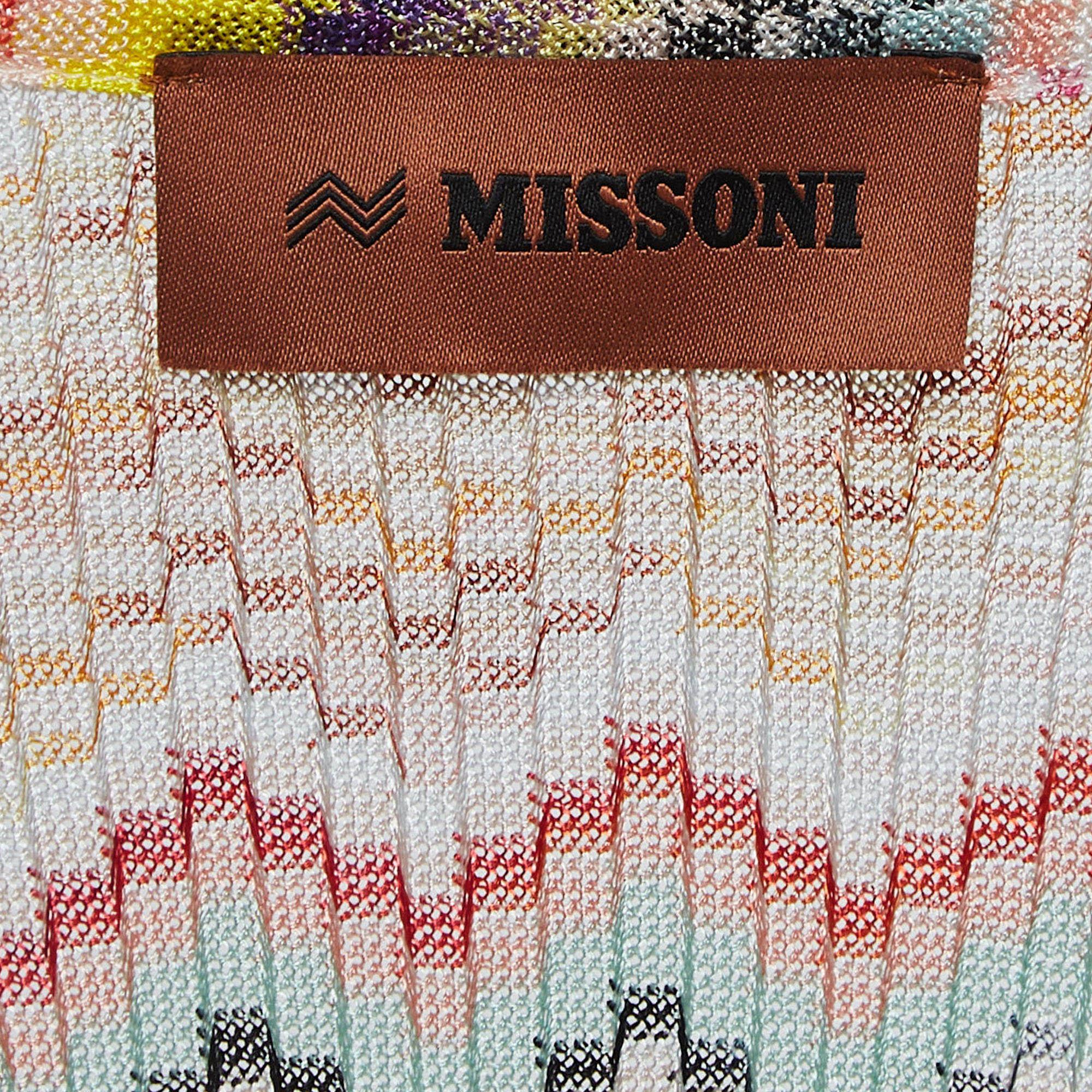Missoni Multicolor Patterned Knit Swimsuit & Dress Set S For Sale 1