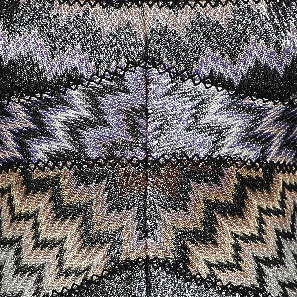 Missoni Multicolor Patterned Lurex Knit Maxi Dress M 2