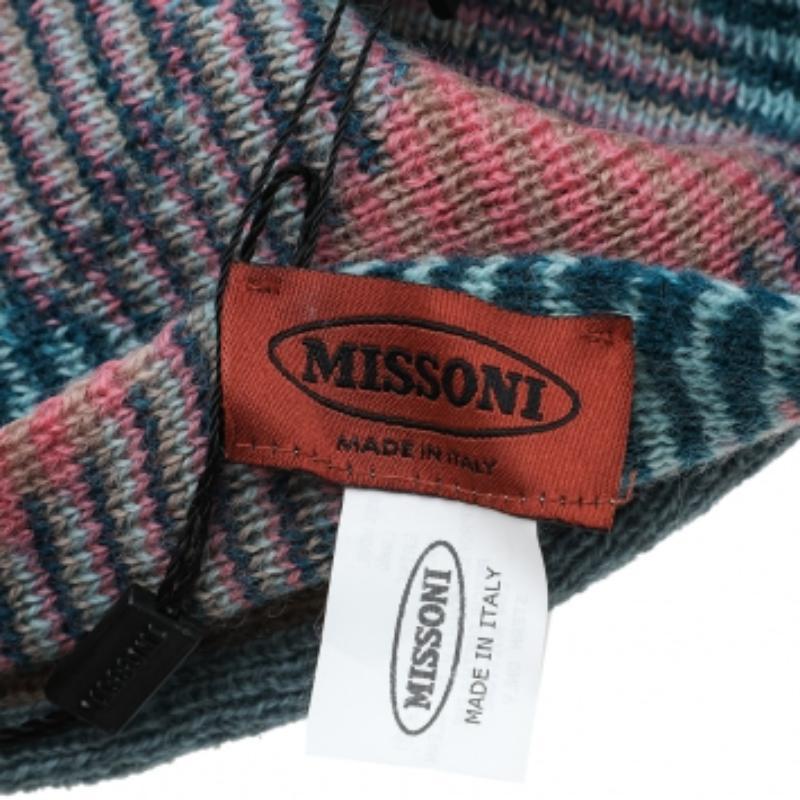 Missoni Estola de Flecos de Punto de Lana con Estampado Multicolor Gris en venta