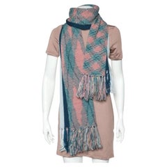Stola con frange in maglia di lana multicolore di Missoni