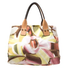 Bolso de lona y piel estampado multicolor Missoni