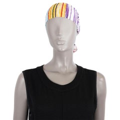 MISSONI multicolor RAINBOW STRIPPED TIE Headscarf Headband One Size