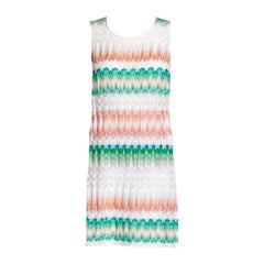 MISSONI Multicolor Signature Chevron Zigzag Knit Tunic Top Mini Dress