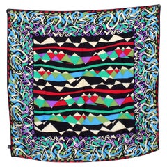 Missoni Multicolor Silk Vintage Scarf 90s
