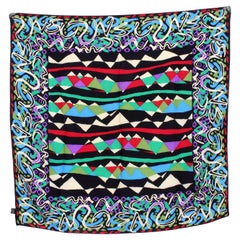 Missoni Multicolor Silk Vintage Scarf 90s