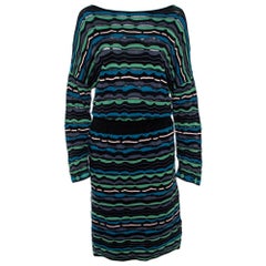 Missoni Multicolor Stripe Blend Midi Dress L