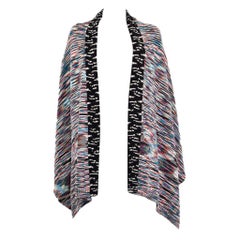 MISSONI multicolor STRIPED cashmere PONCHO Cardigan Sweater One Size