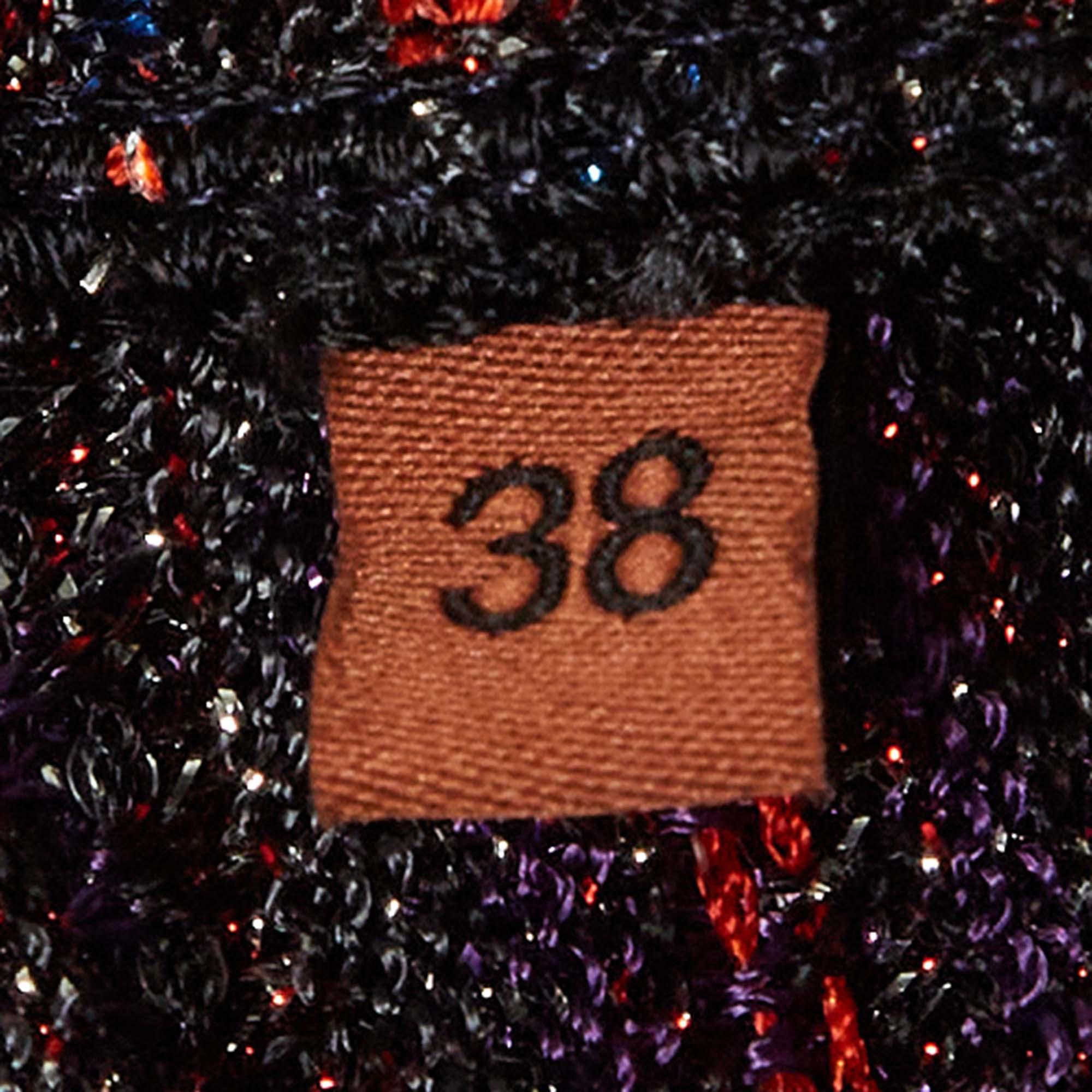 Missoni - Robe longue en maille de lurex ornée de rayures multicolores S en vente 1