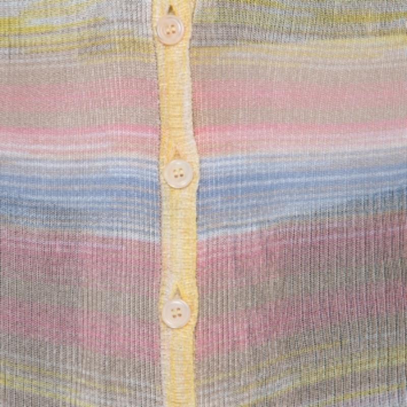Missoni Multicolor Gestreifte Strickjacke M Damen im Angebot