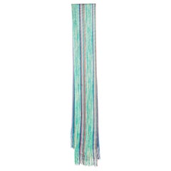 Missoni Multicolor Striped Knit Fringed Stole