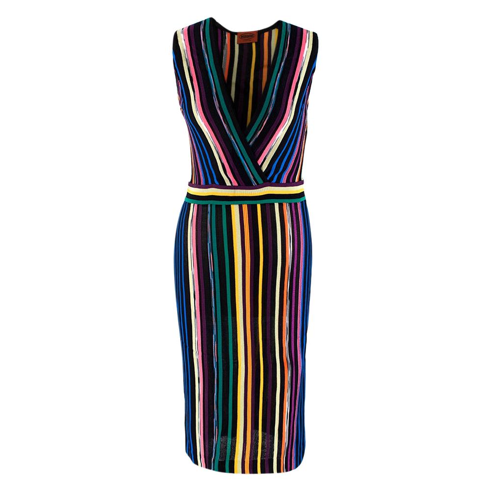 Missoni Multicolor Striped Knit Sleeveless Dress - Size Small For Sale