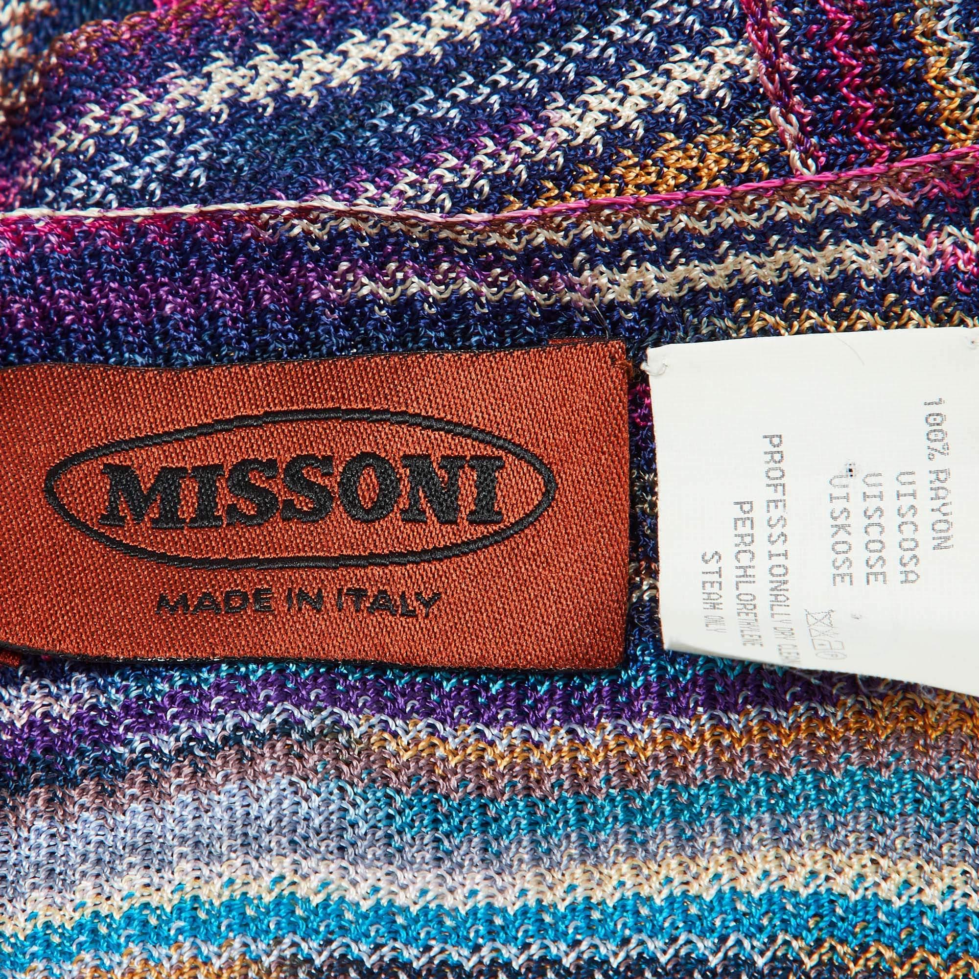 Women's Missoni Multicolor Striped Knit Stole For Sale