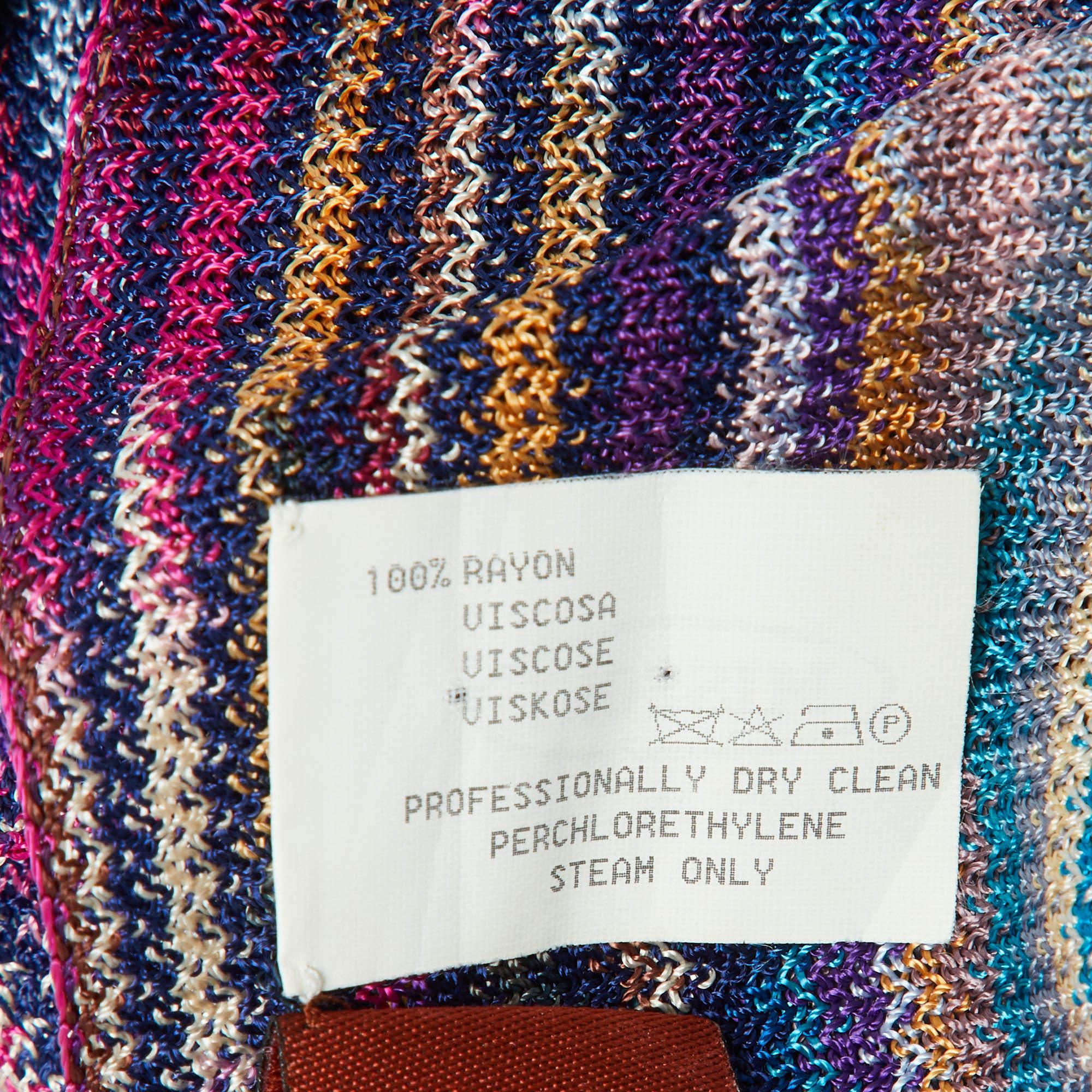 Missoni Multicolor Striped Knit Stole For Sale 1