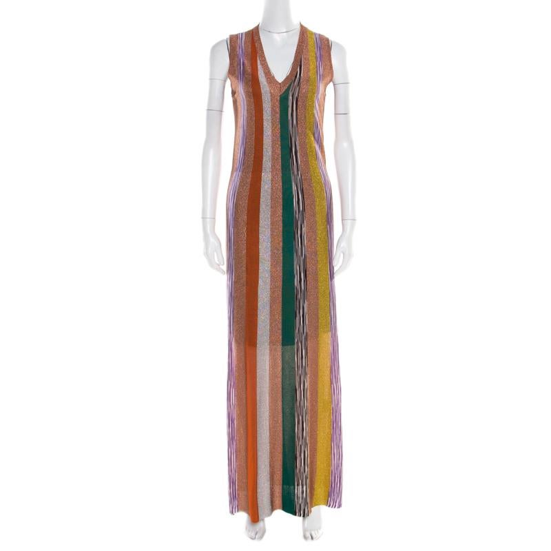 A stylish and elegant piece like this Missoni dress deserves a special place in your dresser. Flawlessly knit, this sleeveless dress has stripes in multiple colours, a V neckline and a sheer style.

Includes: The Luxury Closet Packaging

The Luxury