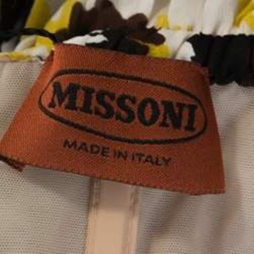 Women's Missoni Multicolor Tiger Print Silk Ruffled Strapless Tansy Dress M
