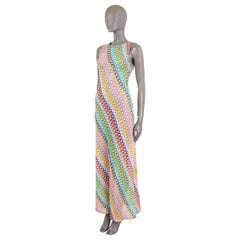 MISSONI multicolor viscose 2022 LONG COVER UP KNIT Sleeveless MAXI Dress 40 S