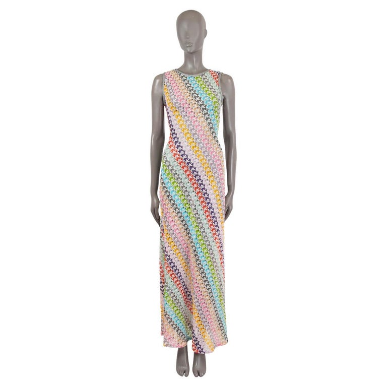 MISSONI multicolor viscose 2022 LONG COVER UP KNIT Sleeveless MAXI